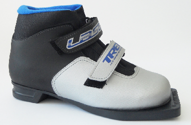 TREK Ботинки лыжные "Laser ИК" (серебрянный, лого синий)