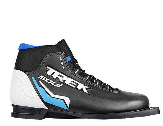 TREK Ботинки лыжные "Soul ИК" (черный, лого синий)