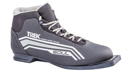 TREK Ботинки лыжные "Soul 4" черный (лого серый) 75
