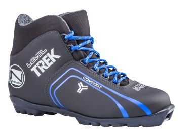 TREK Ботинки лыжные "Level 3" черный (лого синий) N