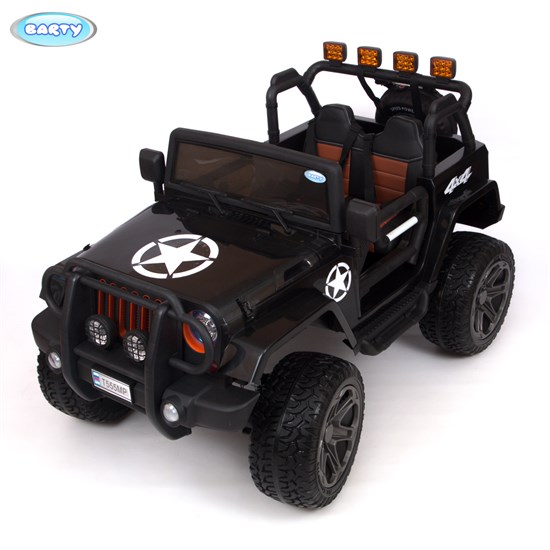Электромобиль Jeep Wrangler Т555МР, Черный