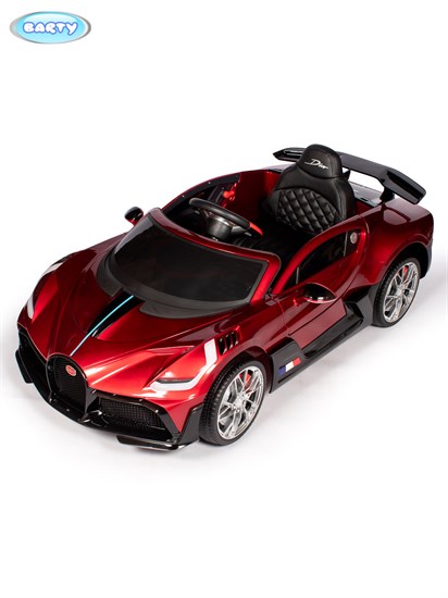 Электромобиль BARTY Bugatti DIVO HL338 (ЛИЦЕНЗИОННАЯ МОДЕЛЬ), Красный глянец