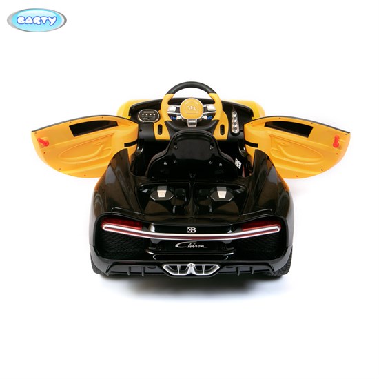 Электромобиль BARTY Bugatti Chiron HL318 (ЛИЦЕНЗИОННАЯ МОДЕЛЬ), Желто черный - фото 45401
