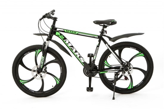 Велосипед 26" MAKS LEGEND MD PRO литые диски (ALU рама) 21-скорость рама 20 цвет Зеленый (ПОД ЗАКАЗ)