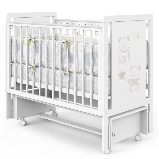 INDIGO Кровать Happy Friends маятник на колесах