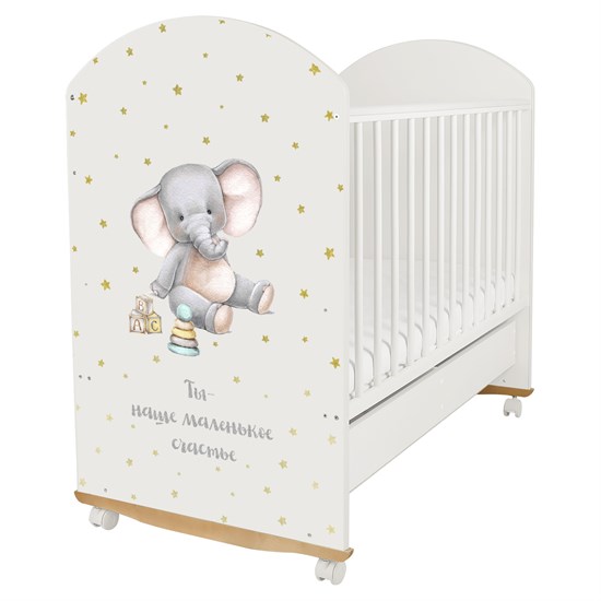 INDIGO Кровать My Sleepy фигур.спин., колесо-качалка, ящик - фото 48148