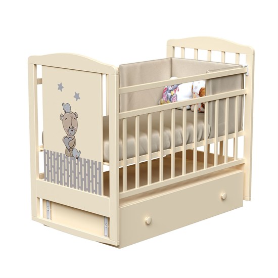 ВДК Кровать LOVE ME маятник, ящик - фото 48194