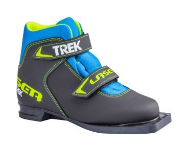 TREK Ботинки лыжные &quot;Laser 1&quot; черный (лого лайм неон) 75