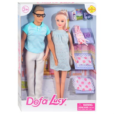 Кукла &quot;Дефа&quot;, &quot;Семья&quot;, Кукла-папа, кукла-мама, кукла-малышка, аксесс., в/к 23*4.8*32.5 см JB0701242
