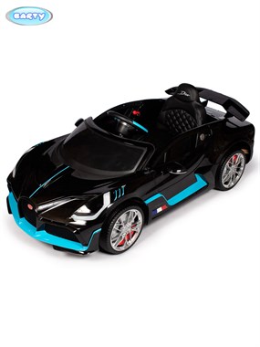 Электромобиль BARTY Bugatti DIVO HL338 (ЛИЦЕНЗИОННАЯ МОДЕЛЬ), Черный глянец