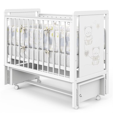 INDIGO Кровать Happy Friends маятник на колесах