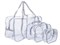 Комплект сумок в роддом "Комфорт" 3 шт. прозрачный ПВХ - фото 46277